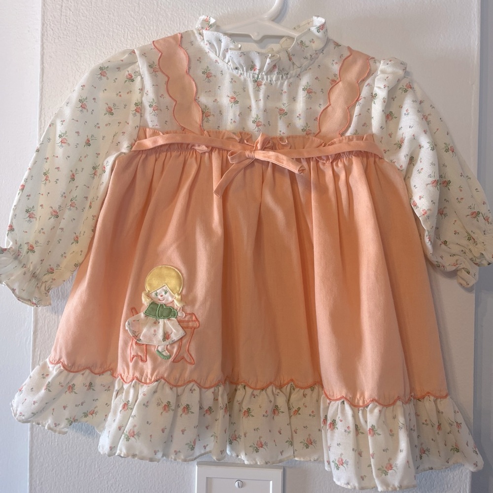 Vintage Nannett Dress With Appliqué Size 12-18mo